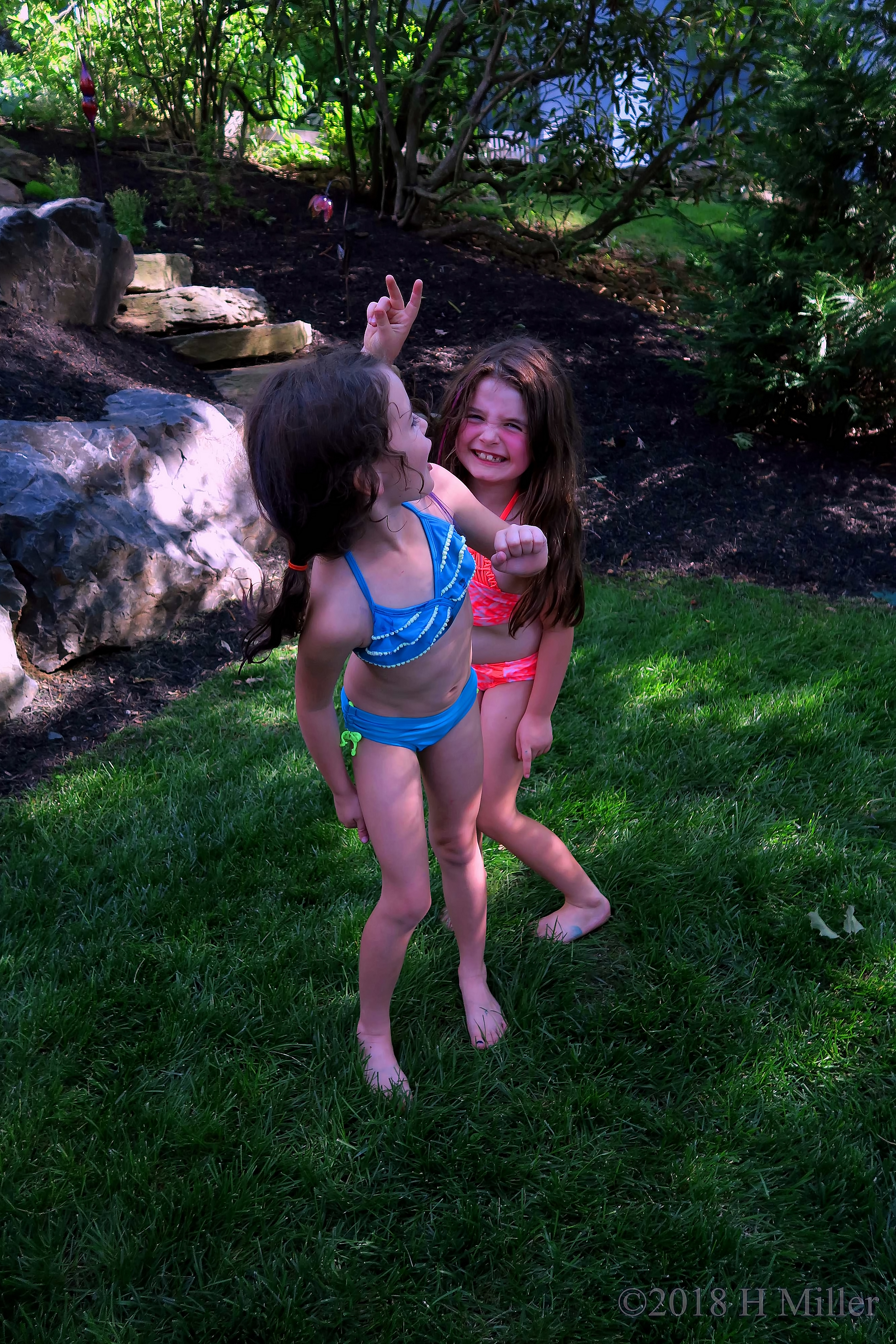 Birthday Girls Playing In Grass 4 Birthday Girls Playing In Grass 4