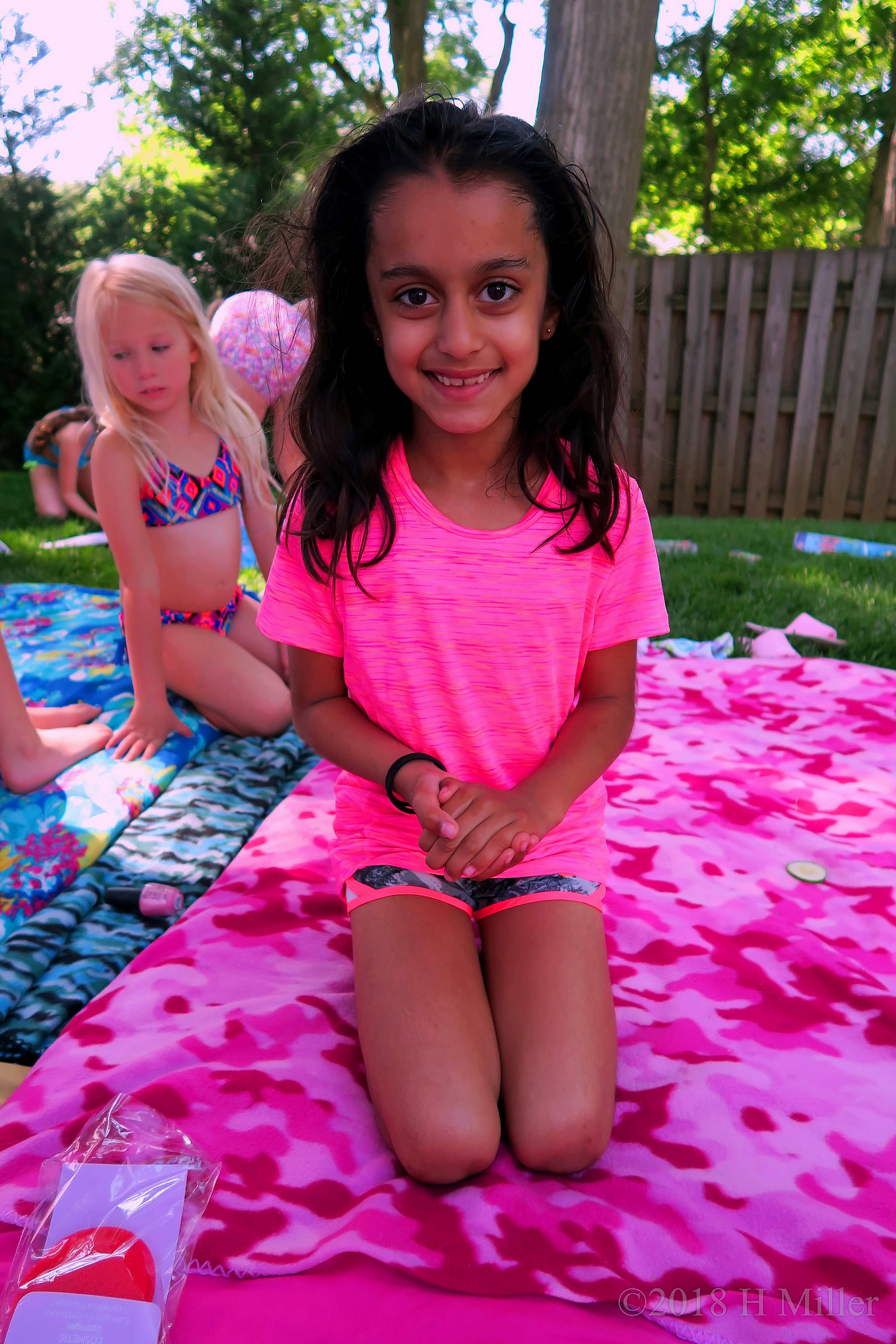 Hot Pink After Kids Facial Pose Hot Pink After Kids Facial Pose