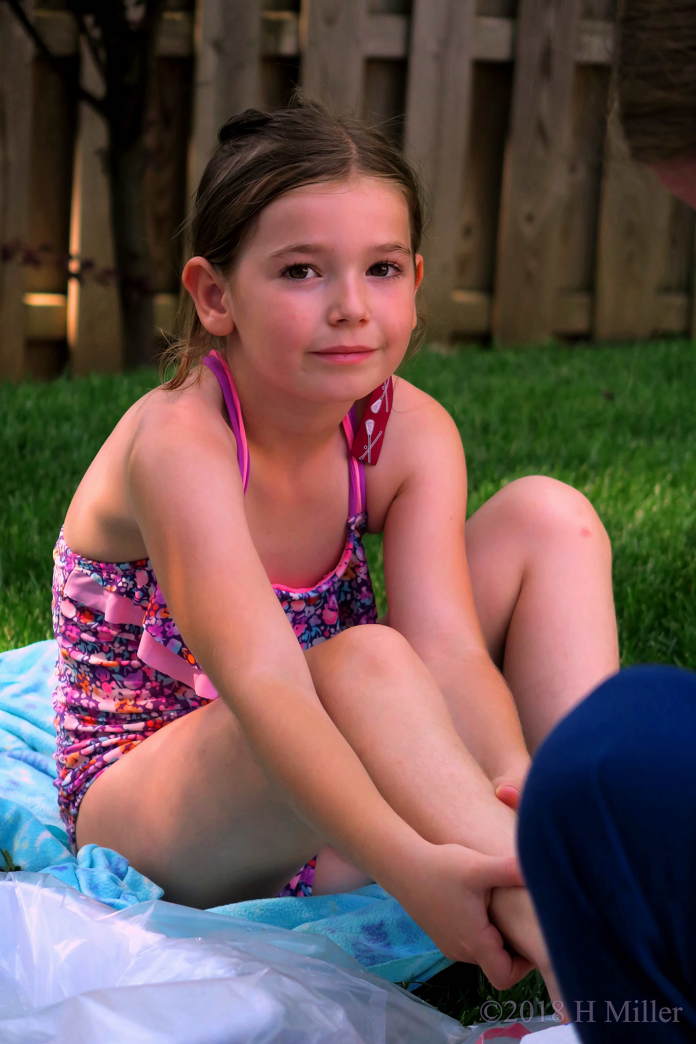 Party Guest Posing During Girls Pedicures At The Spa Party 