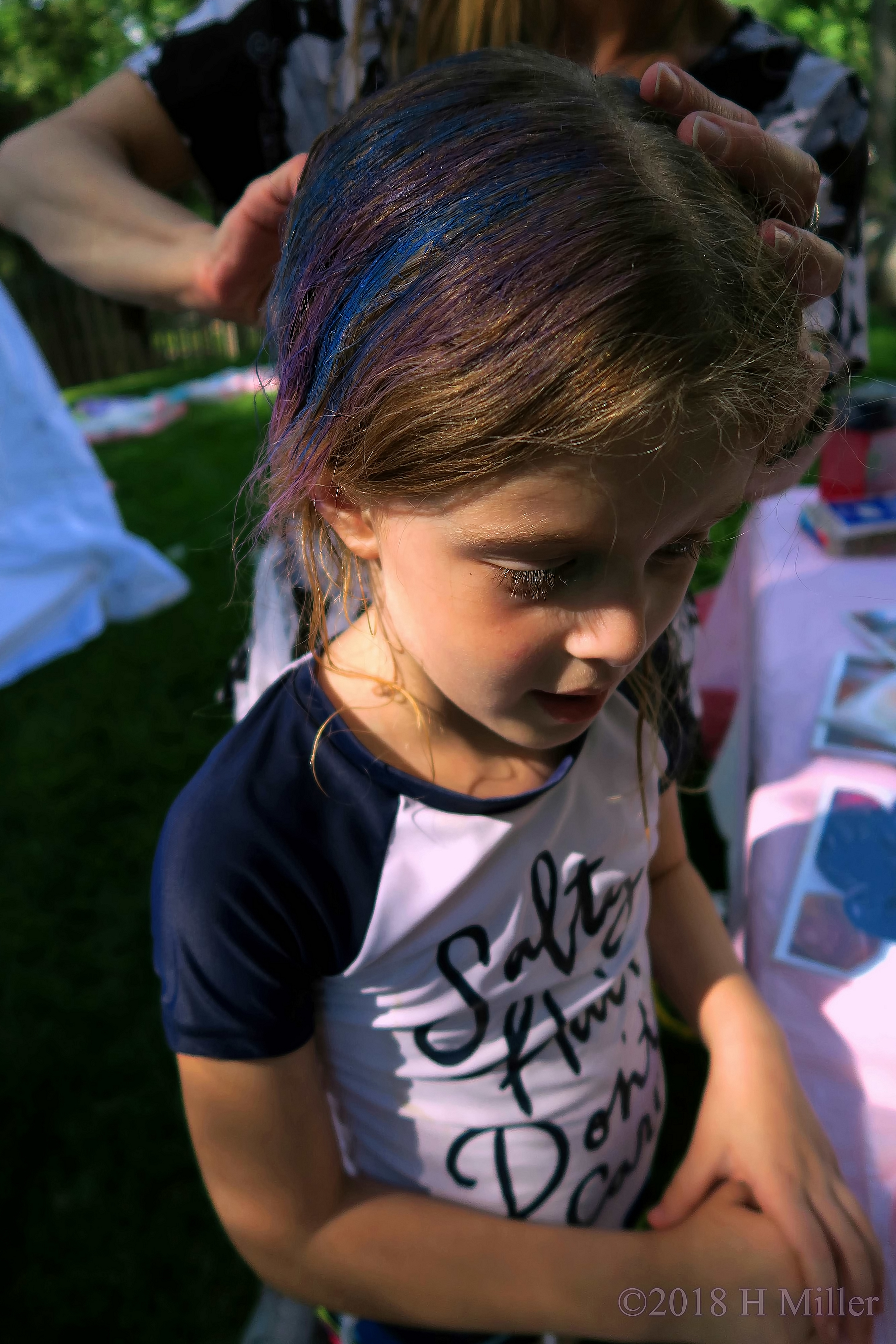 Purple And Blue Temporary Hair Dye Fun 