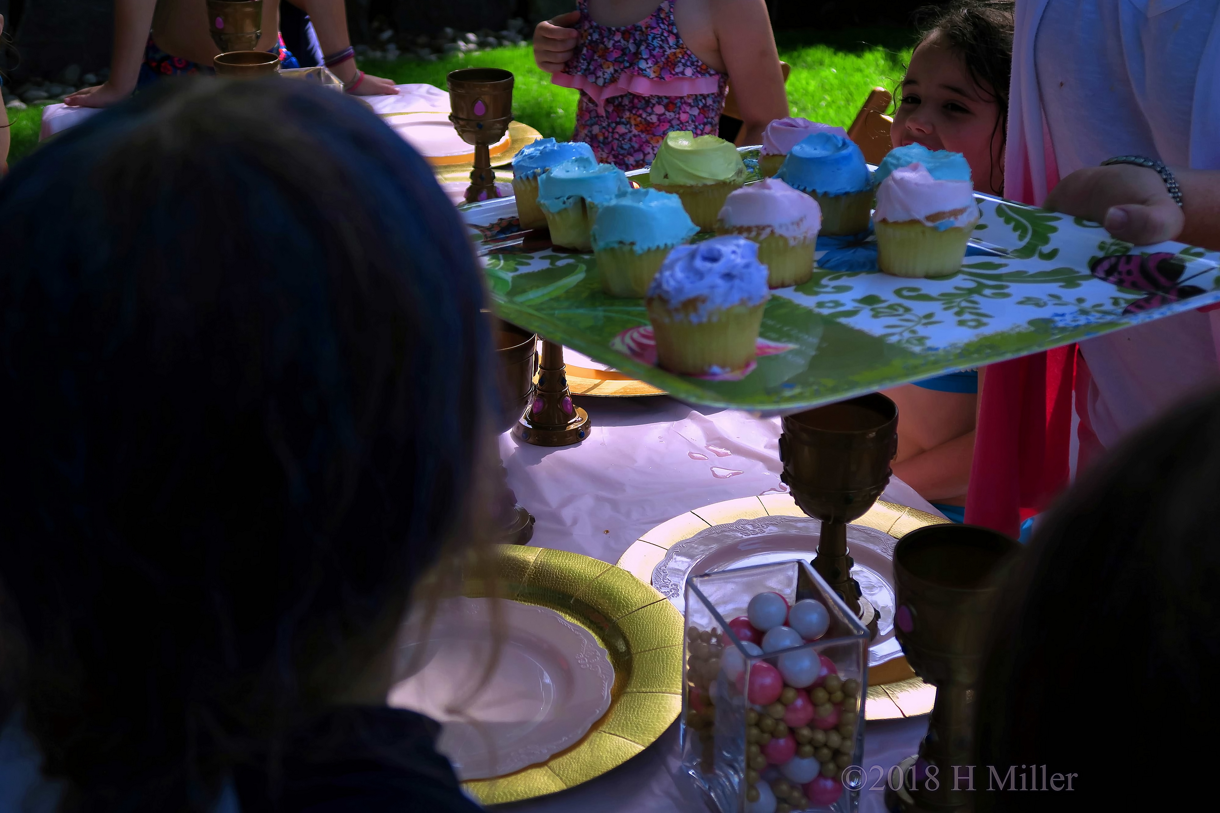Purple Yellow And Pink Cupcakes For The Spa Party Purple Yellow And Pink Cupcakes For The Spa Party