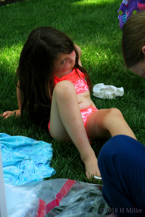 Kids Pedicure Getting Painte Kids Pedicure Getting Painte