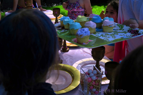 Purple Yellow And Pink Cupcakes For The Spa Party Purple Yellow And Pink Cupcakes For The Spa Party