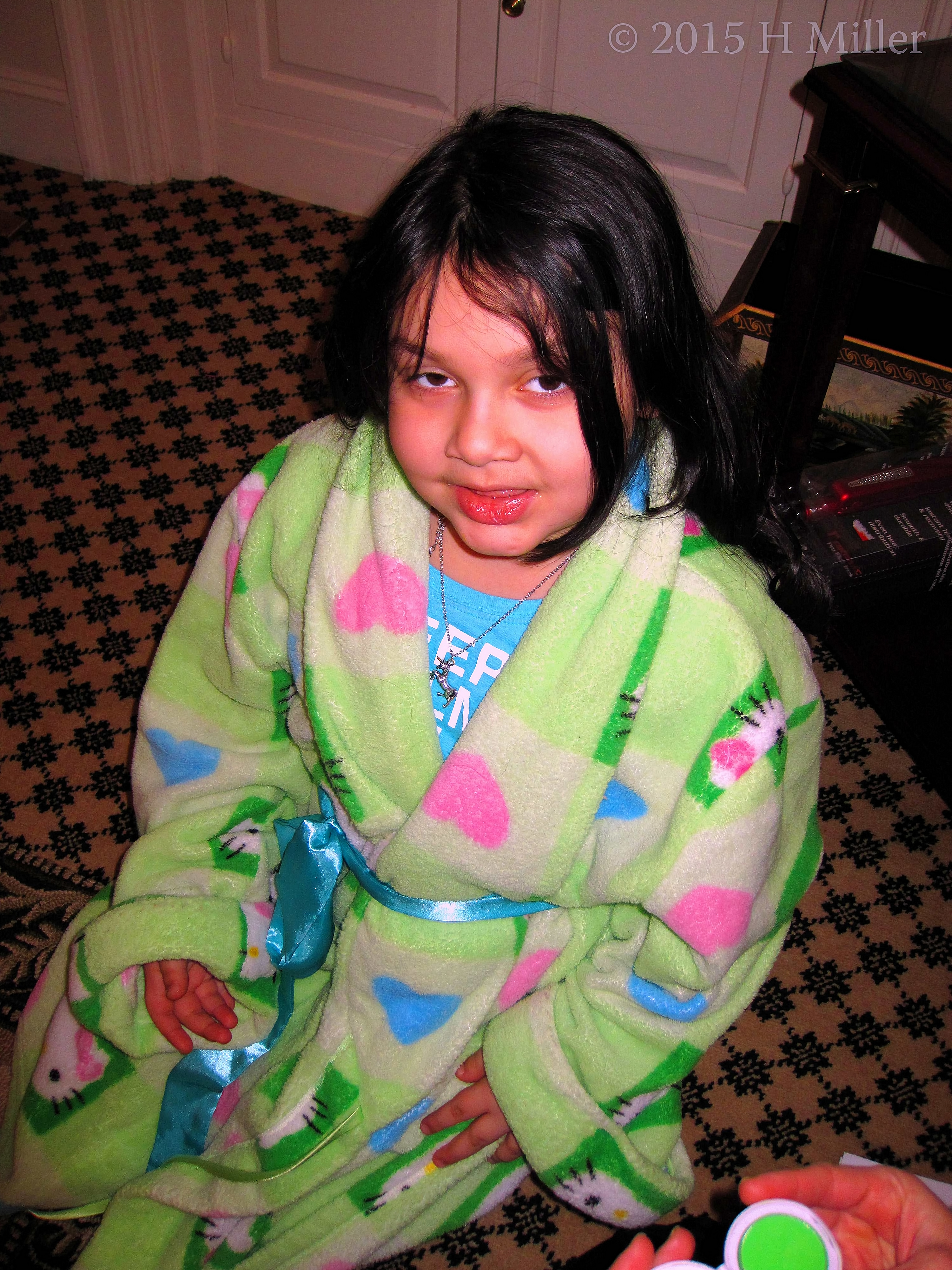 Hair Styled Front View.Check Out The Green Streaks!! Hair Styled Front View.Check Out The Green Streaks!!