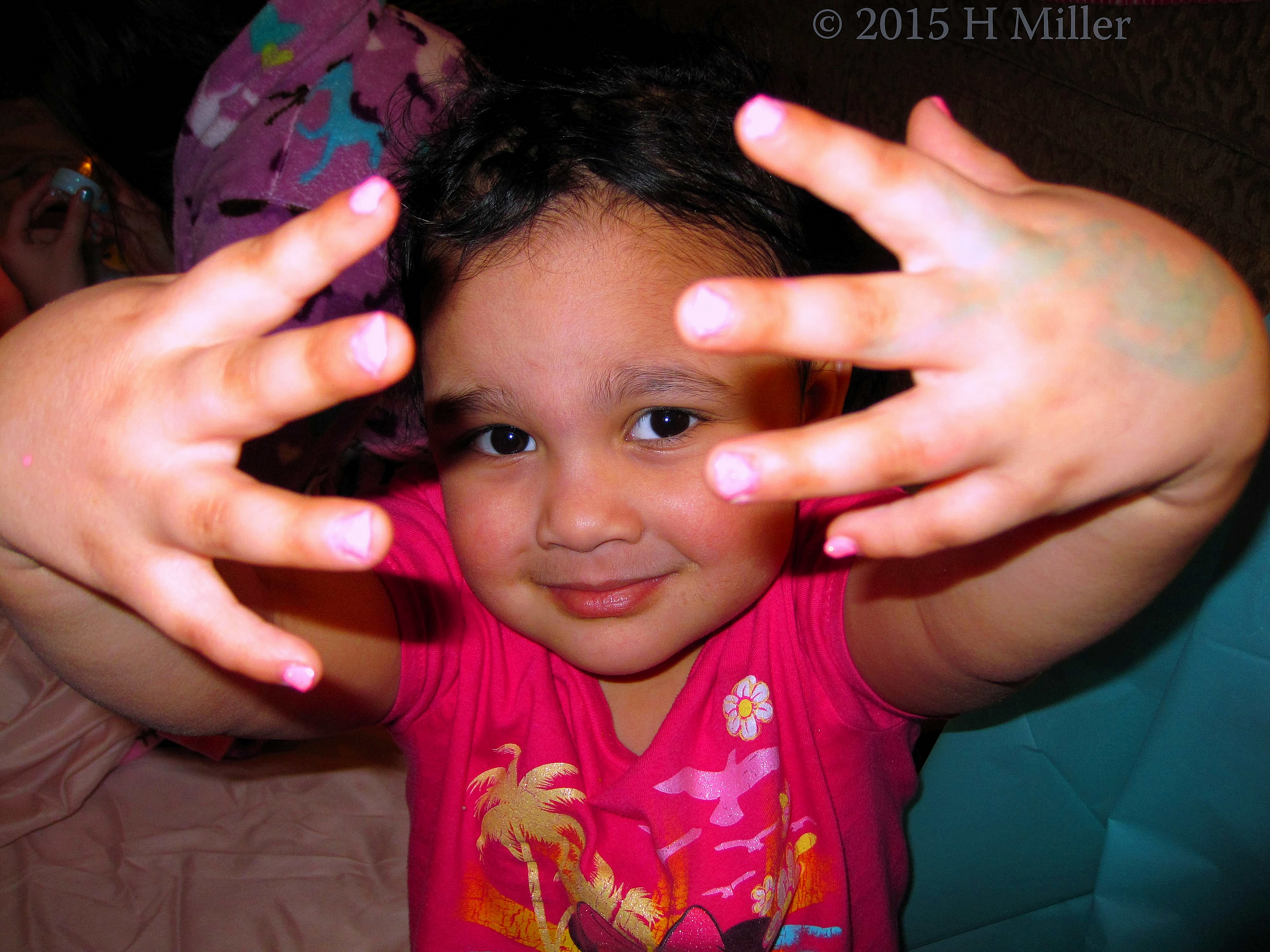 Showing her New Nail Designs. Showing her New Nail Designs.