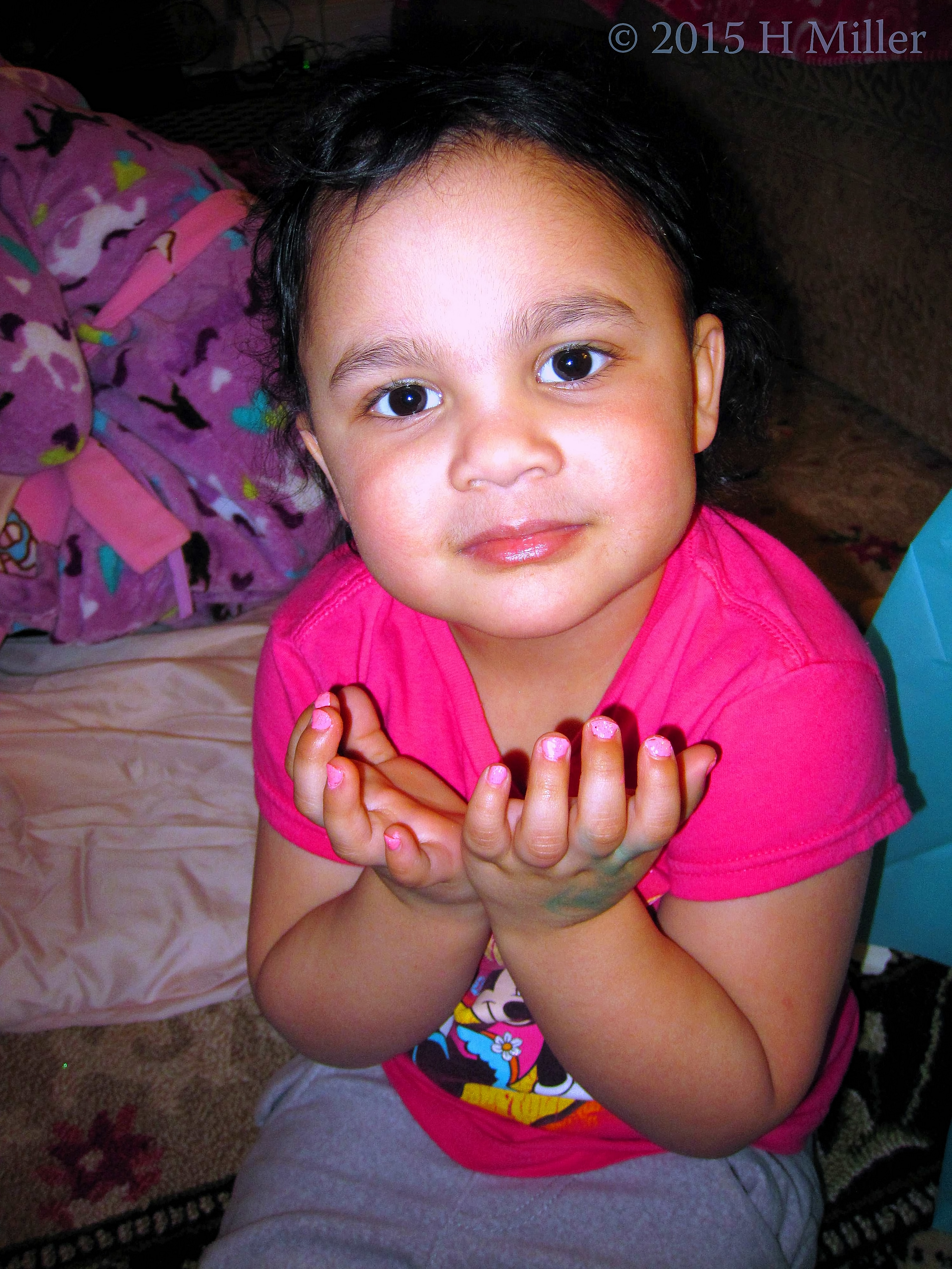 Very Happy With Her New Nail Color. Very Happy With Her New Nail Color.