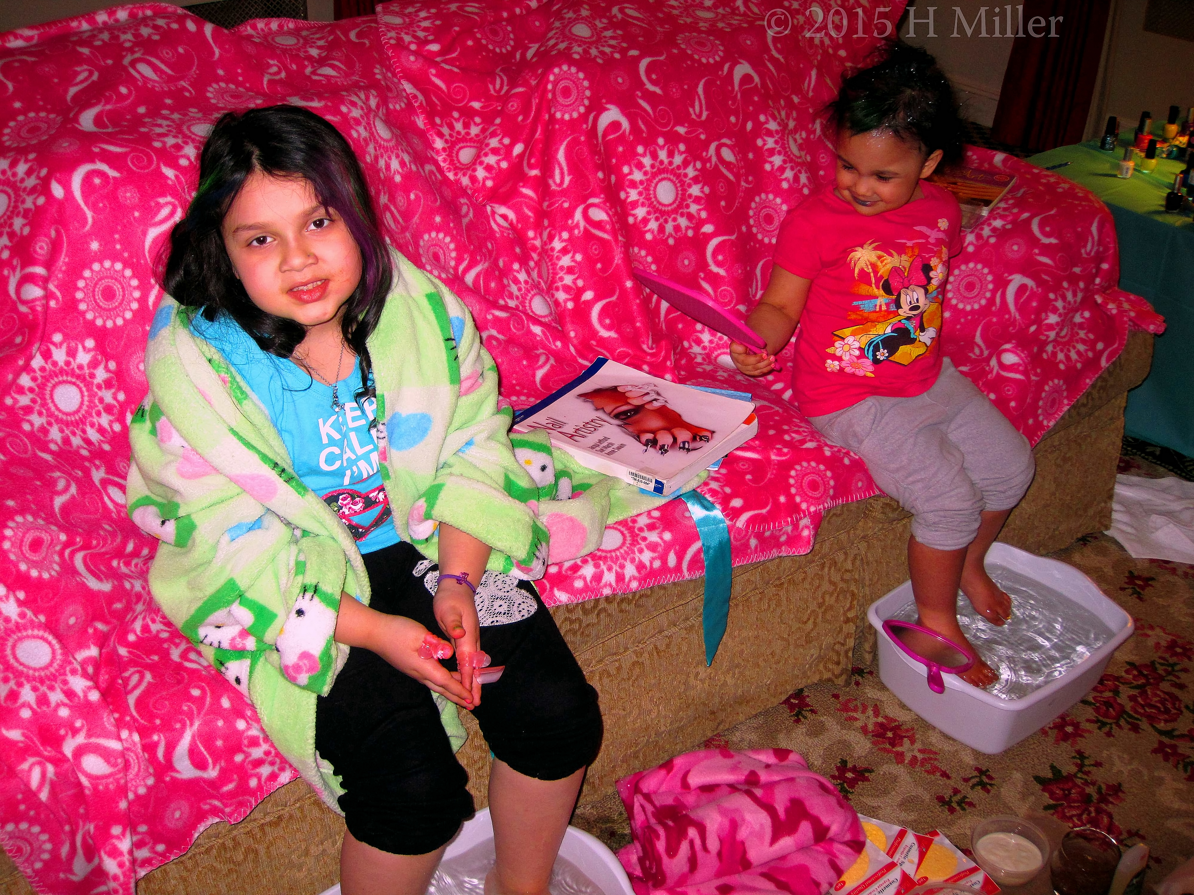 Checking Out A Mirror While The Birthday Girl Smiles For The Pic. Checking Out A Mirror While The Birthday Girl Smiles For The Pic.