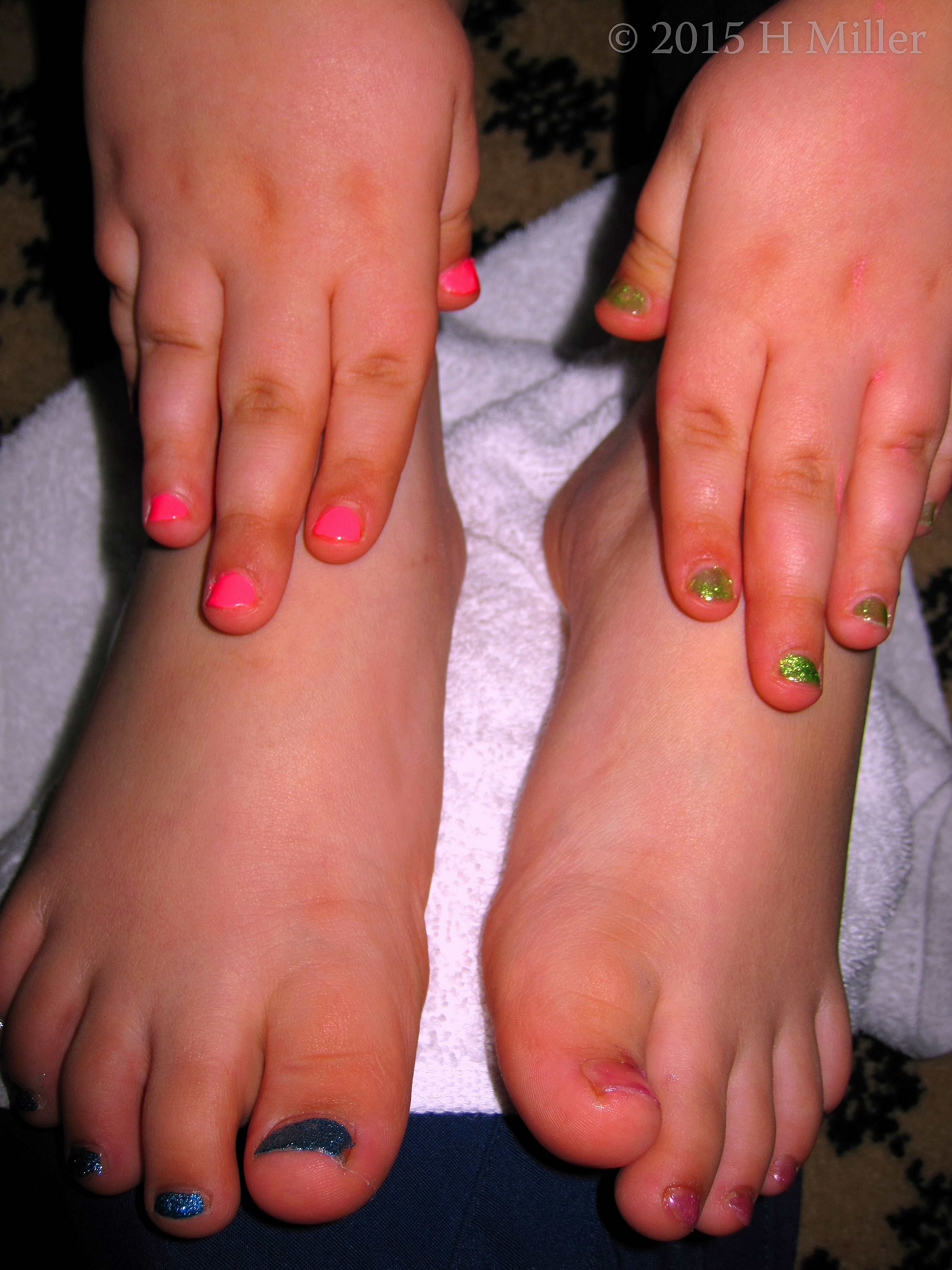 Kids Mani And Pedi Together. Kids Mani And Pedi Together.