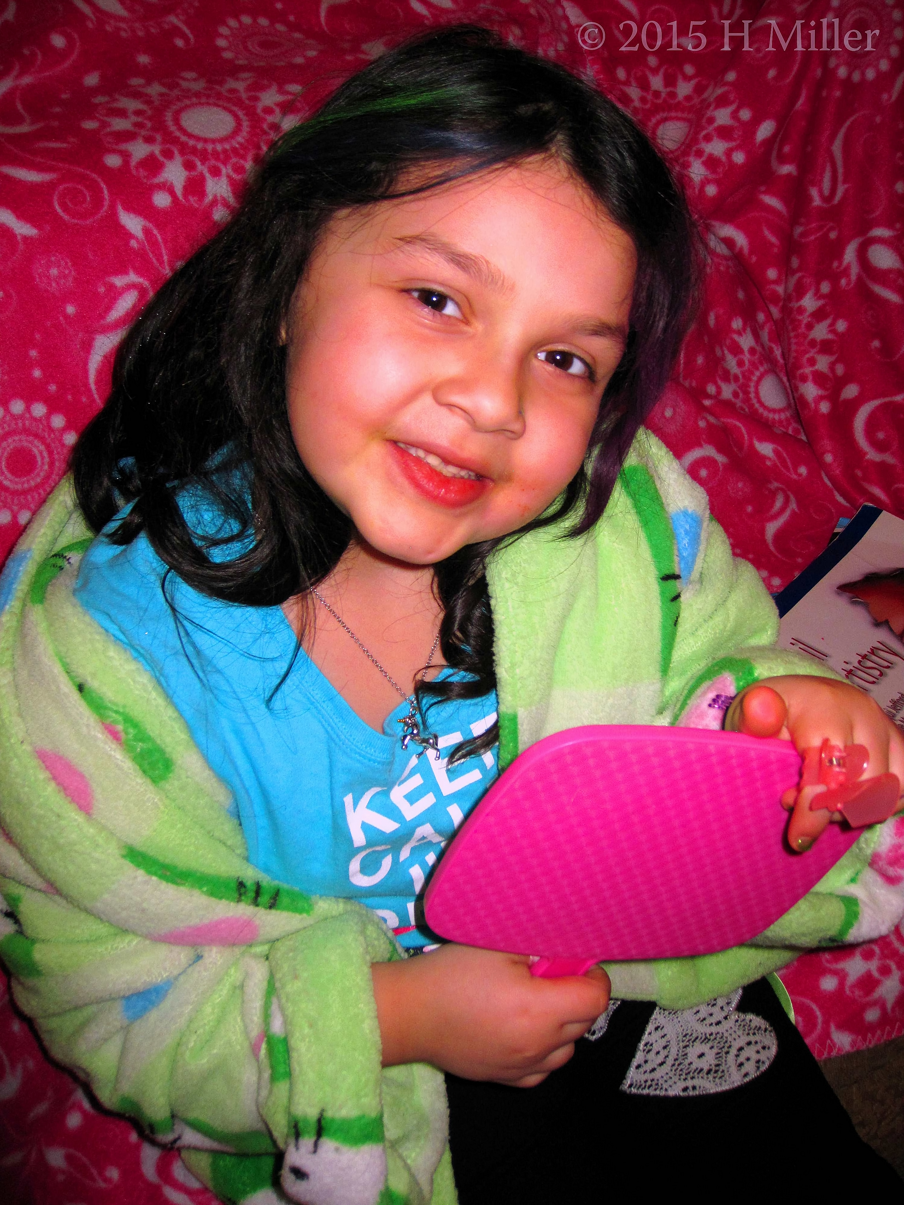 The Birthday Girl Enjoying Her Hotel Spa Party. The Birthday Girl Enjoying Her Hotel Spa Party.