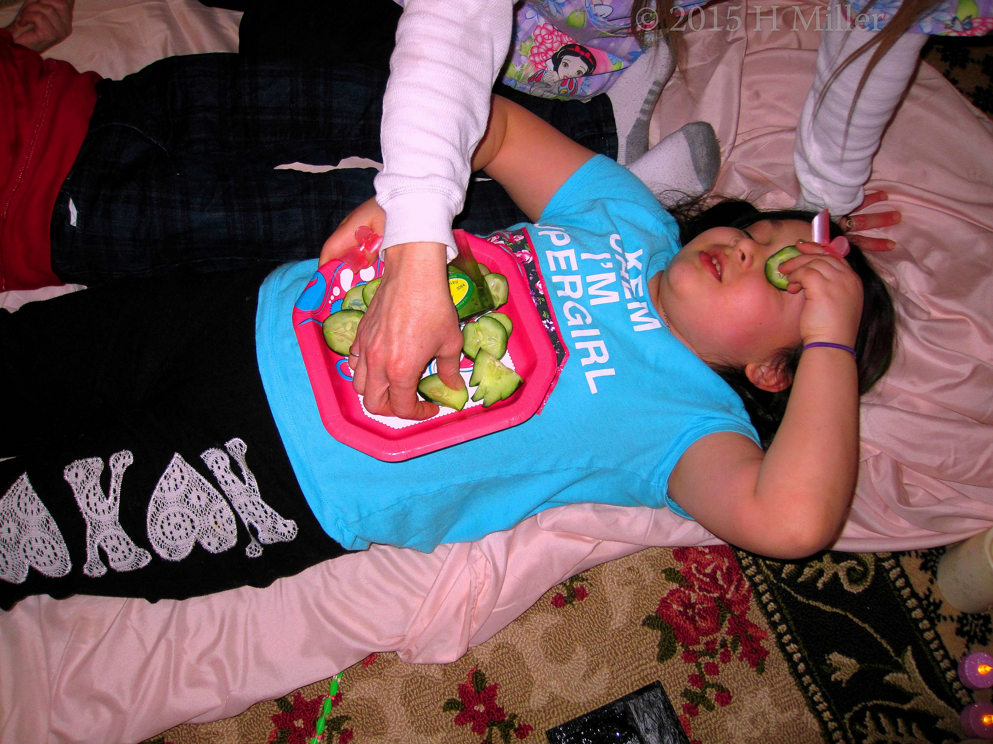 This Is Where The Birthday Girl Placed The Cuke Slice Plate. This Is Where The Birthday Girl Placed The Cuke Slice Plate.