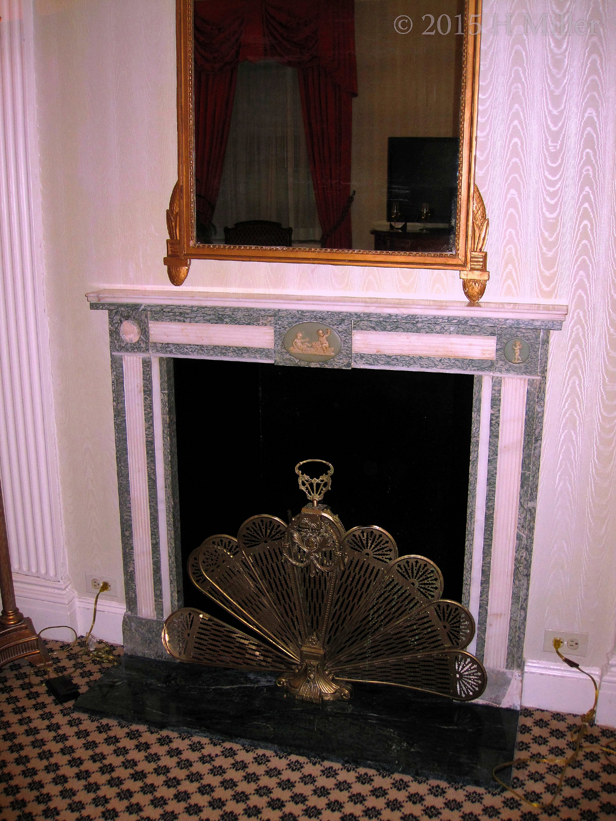 Old Fireplace In The Waldorf Astoria Suite.