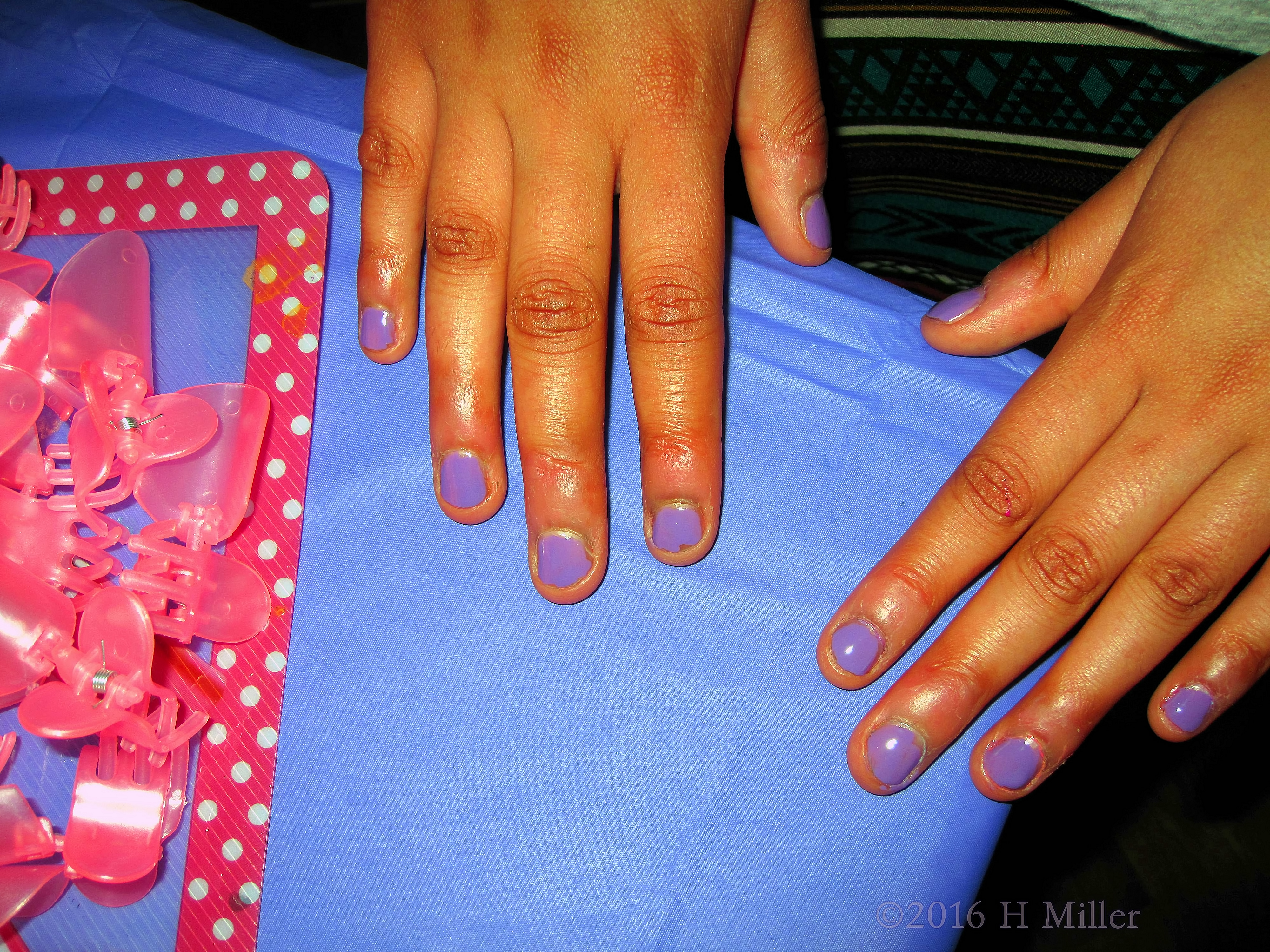 Pretty Purple Kids Manicure. Pretty Purple Kids Manicure.