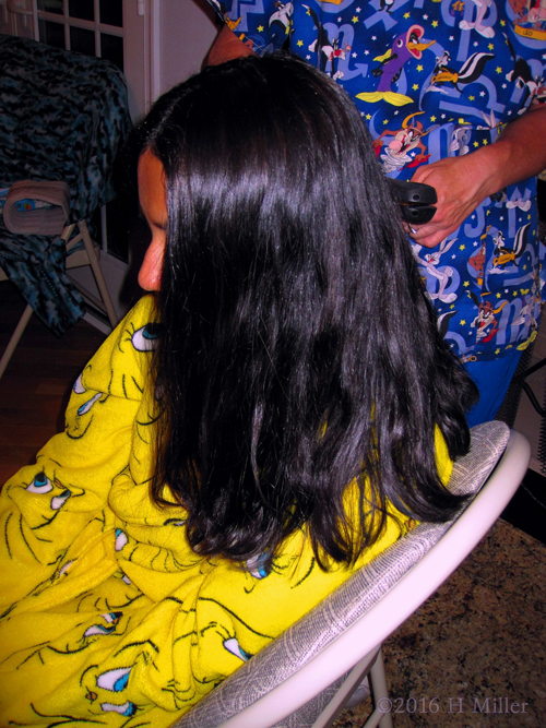 Getting Her Hair Done At The Party! Getting Her Hair Done At The Party!