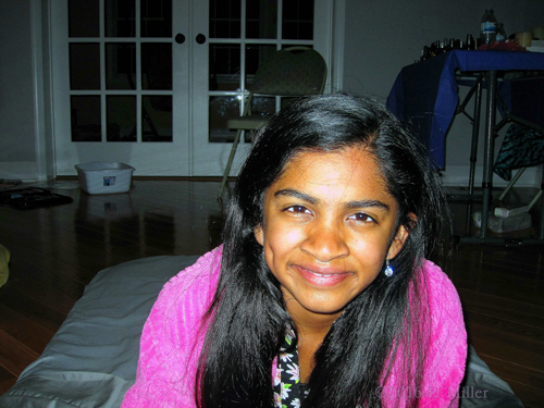 Looking Serene Before Her Massage Looking Serene Before Her Massage