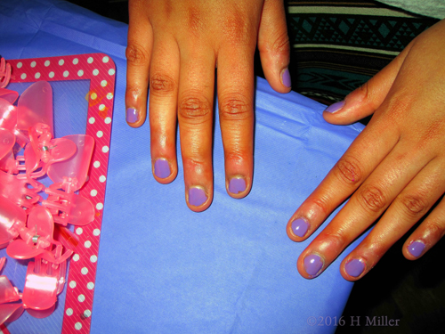 Pretty Purple Kids Manicure. Pretty Purple Kids Manicure.