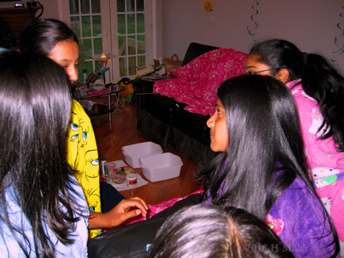 Chatting With Friends Before The Spa Party