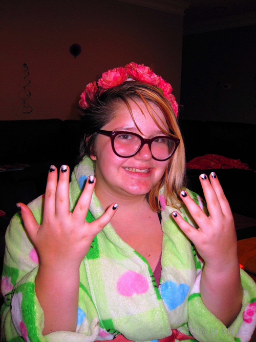 She Loves Her New Manicure! She Loves Her New Manicure!