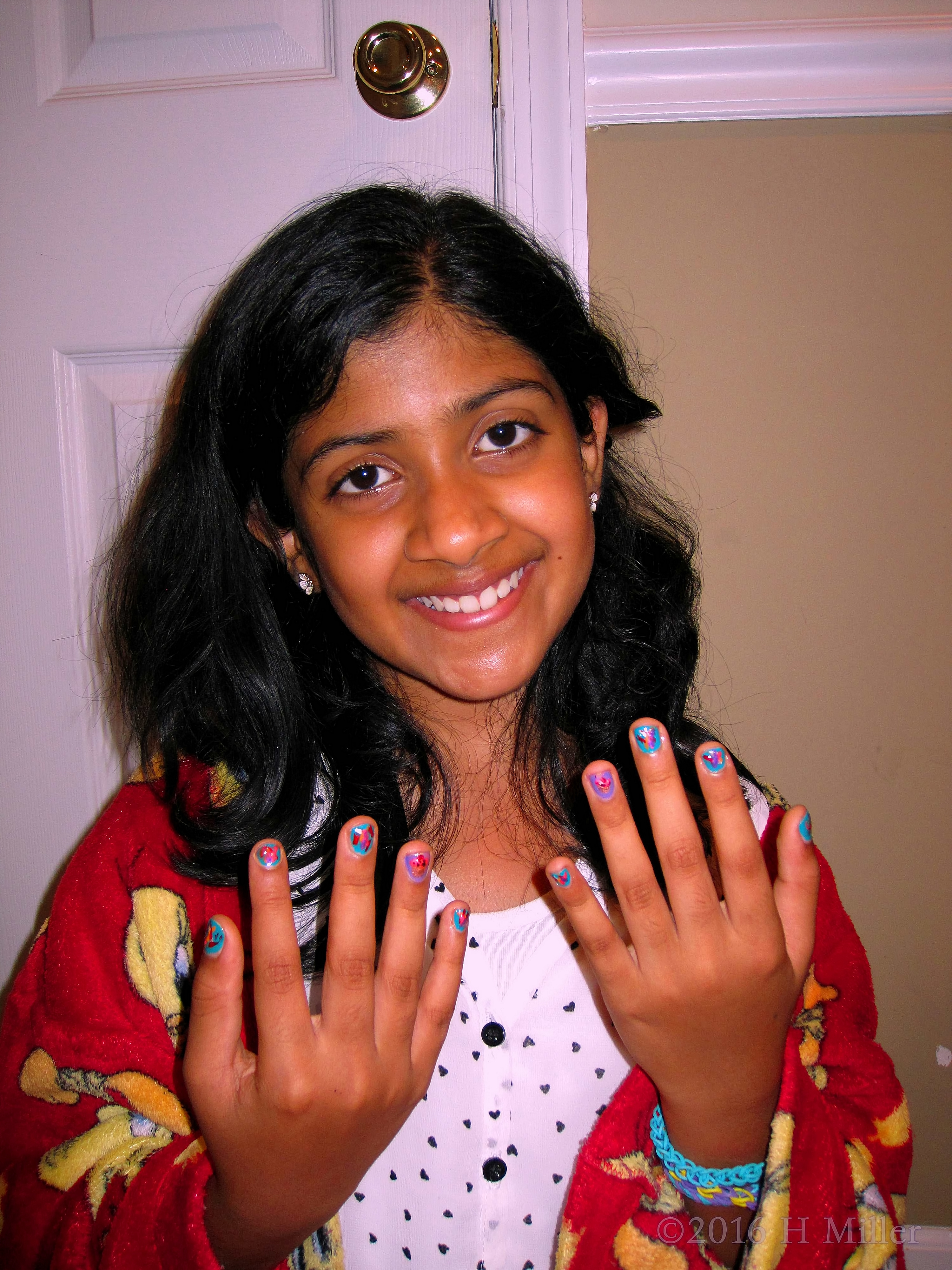 Looking Happy With Her New Manicure! Looking Happy With Her New Manicure!