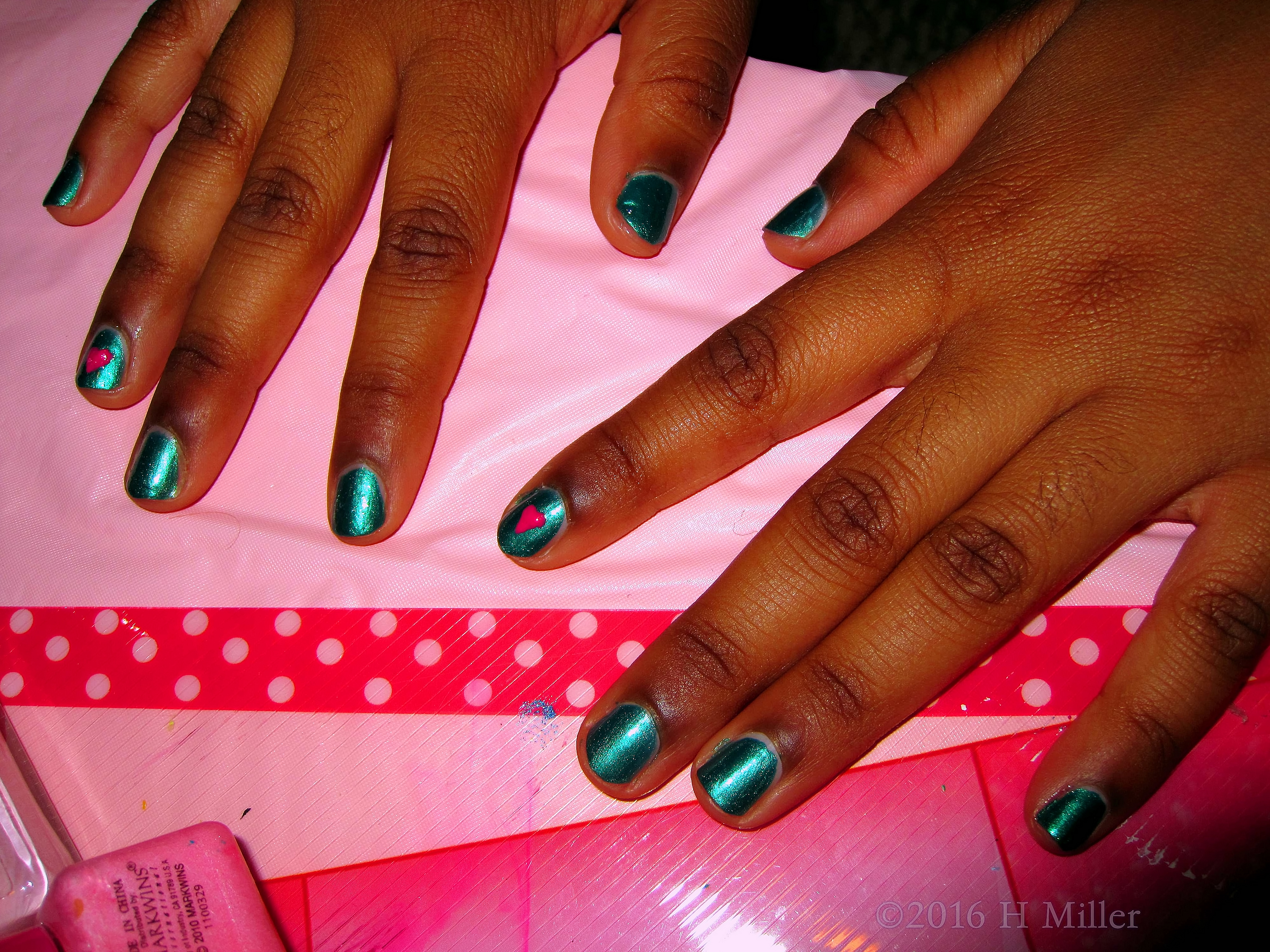 Metallic Blue Home Girls Spa Manicure 