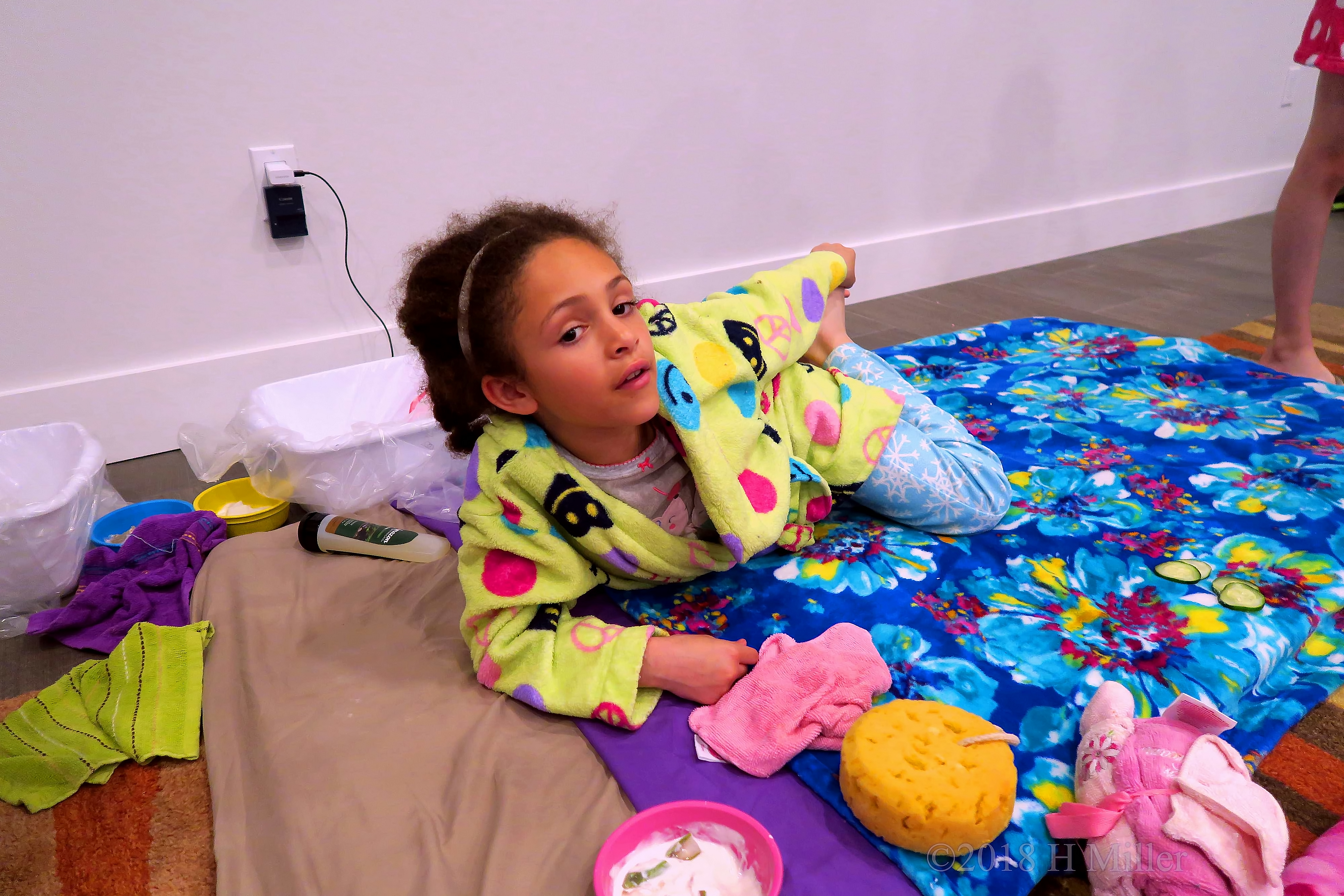 Party Guest Relaxing On Spa Throws Party Guest Relaxing On Spa Throws