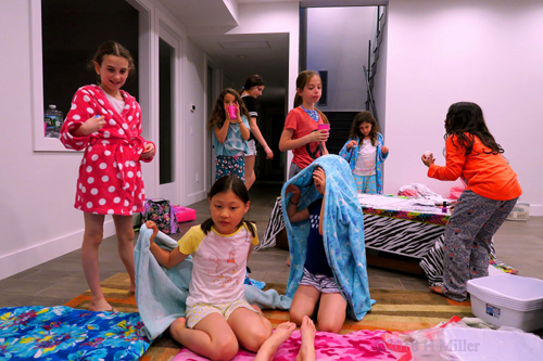 Enjoying Snacks And Relaxing At The Spa Party Enjoying Snacks And Relaxing At The Spa Party