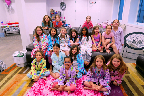 Gathering Together With The Birthday Girl In Spa Robes Gathering Together With The Birthday Girl In Spa Robes