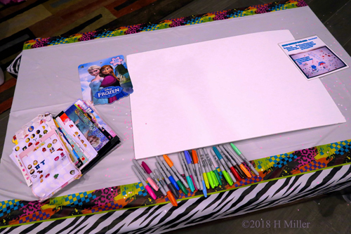 Markers And Stickers For The Decoration Of The Spa Birthday Card