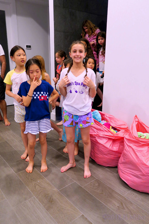 The Birthday Girl And Her Friends At Her Spa Pajama Party The Birthday Girl And Her Friends At Her Spa Pajama Party