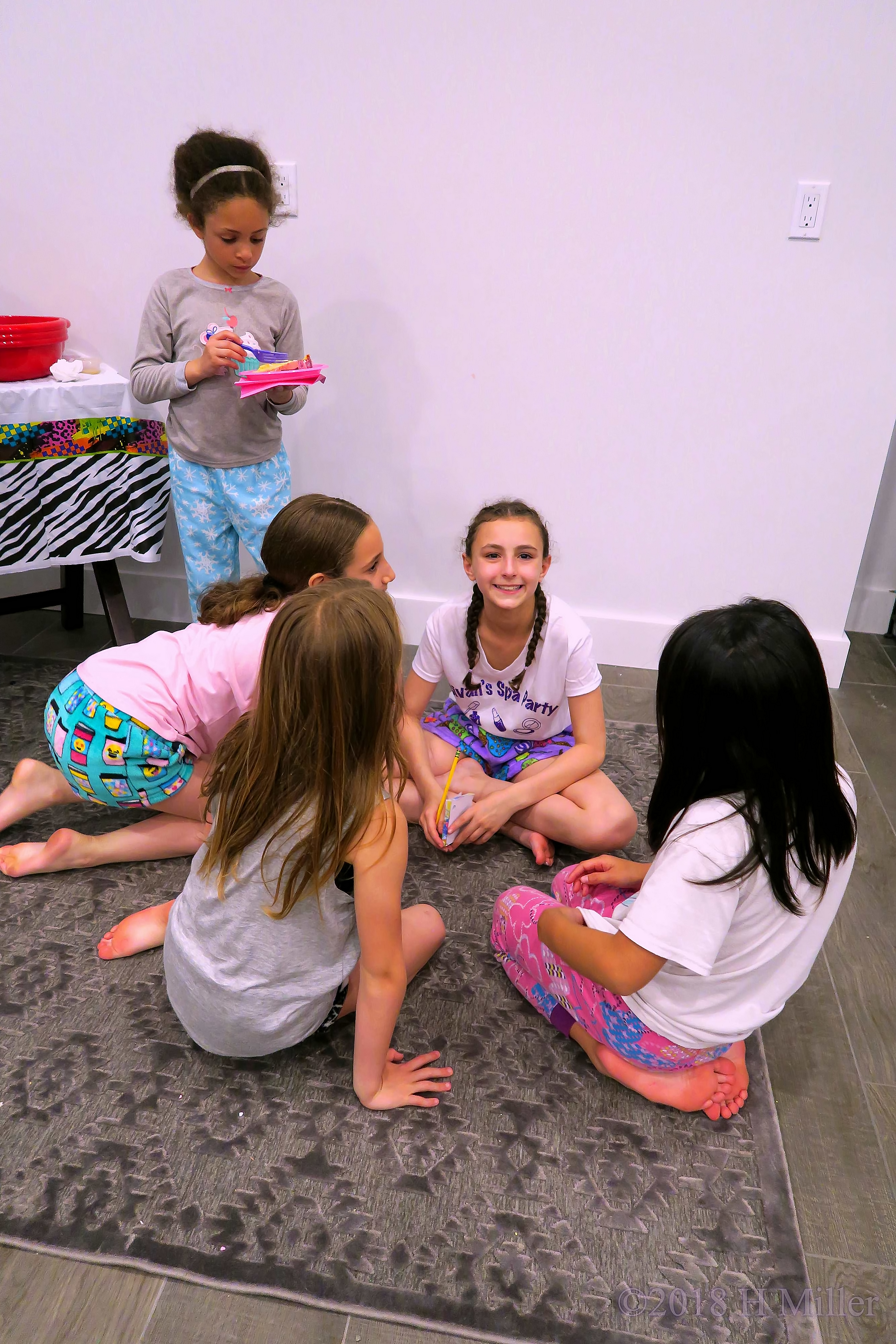 Birthday Girl And Her Friends Chilling At Her Spa Party Birthday Girl And Her Friends Chilling At Her Spa Party