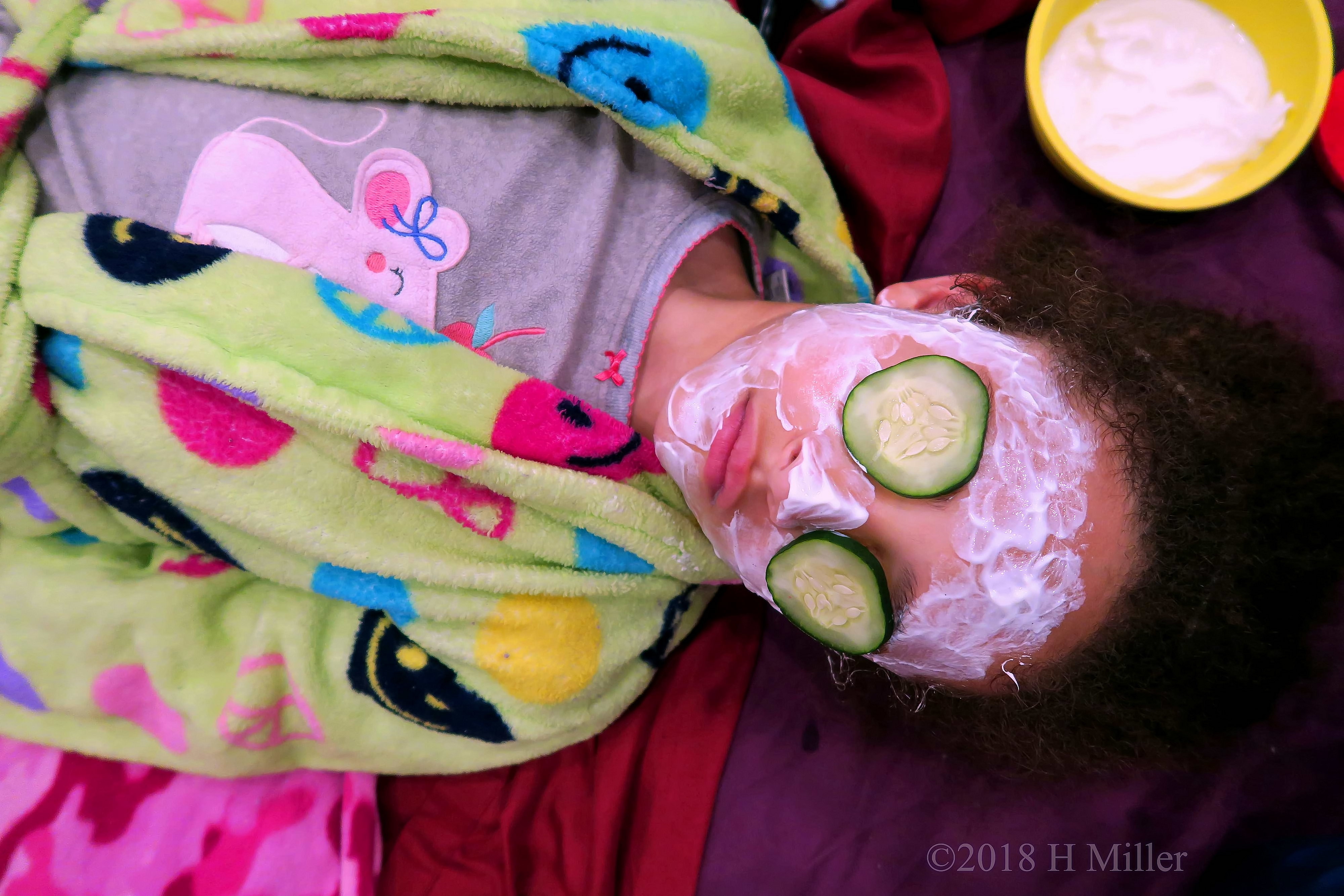 Enjoying Her Spa Facial Enjoying Her Spa Facial