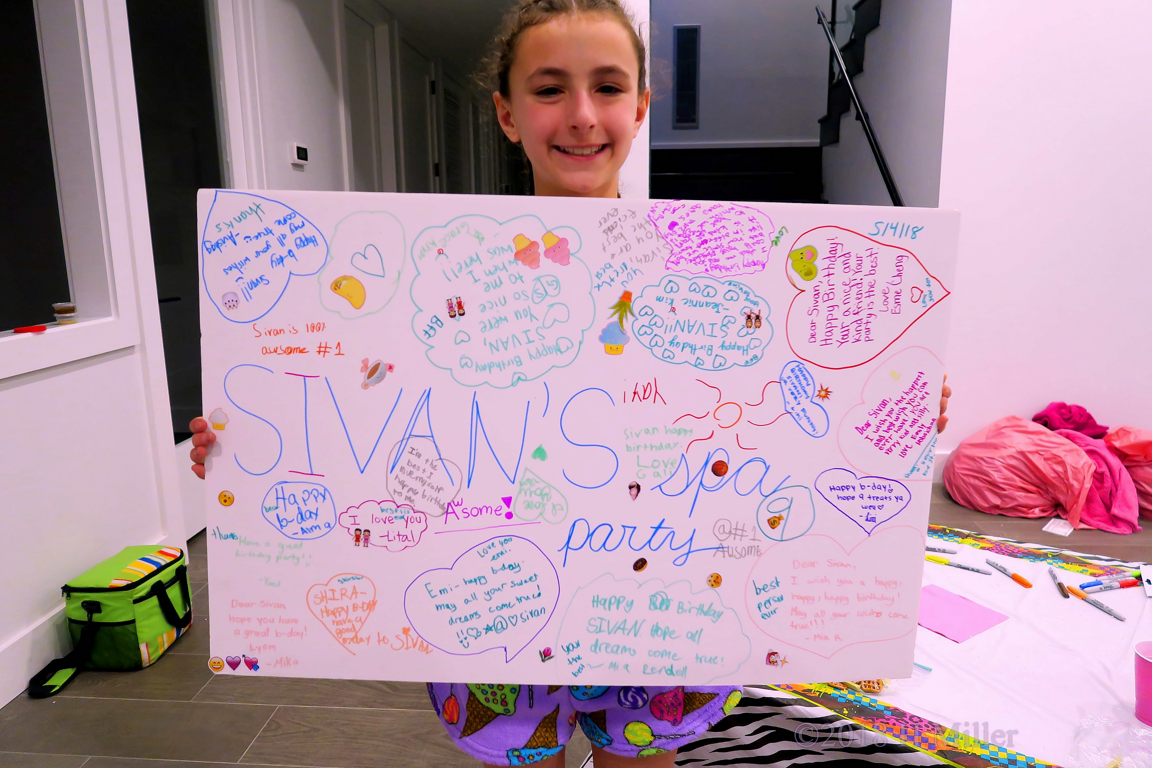 Sivan Showing Off Her Spa Birthday Card Sivan Showing Off Her Spa Birthday Card