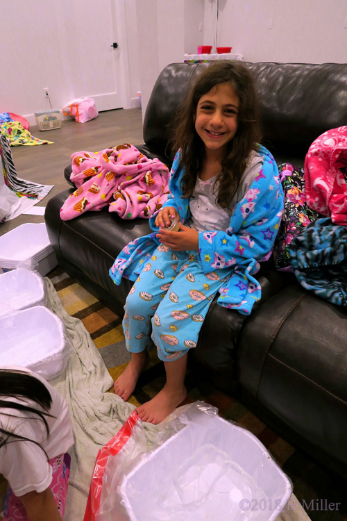A Happy Camper With Her Body Scrub Kids Craft On Deck