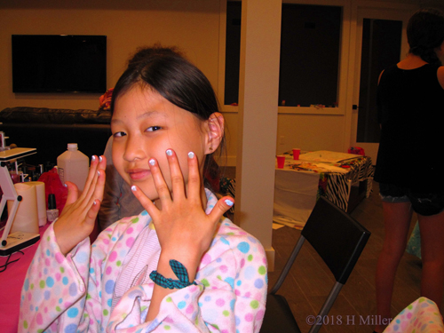Enjoying Her Mini Mani Nail Art Fun 