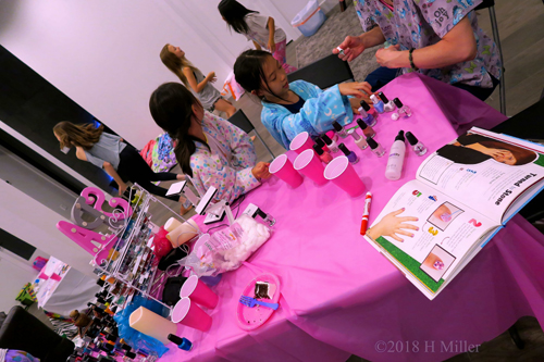 Party Guests Choosing Their Nail Polish Color Party Guests Choosing Their Nail Polish Color