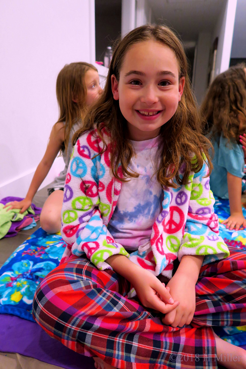 Relaxing And Comfy In Her Pajama And Spa Robe Relaxing And Comfy In Her Pajama And Spa Robe