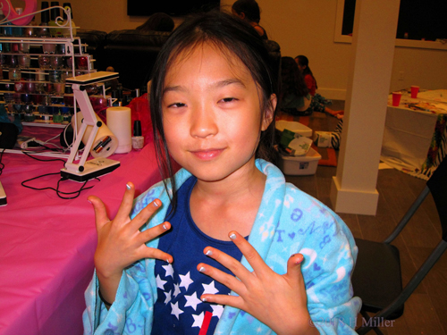 Showing Off Her Pretty Mini Mani Showing Off Her Pretty Mini Mani