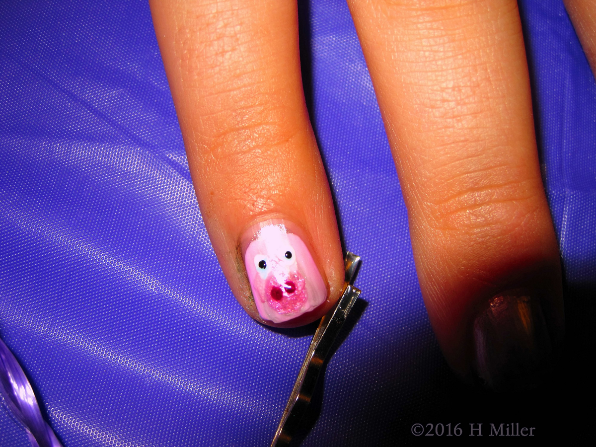 She Has A Pig On Her Nail! 