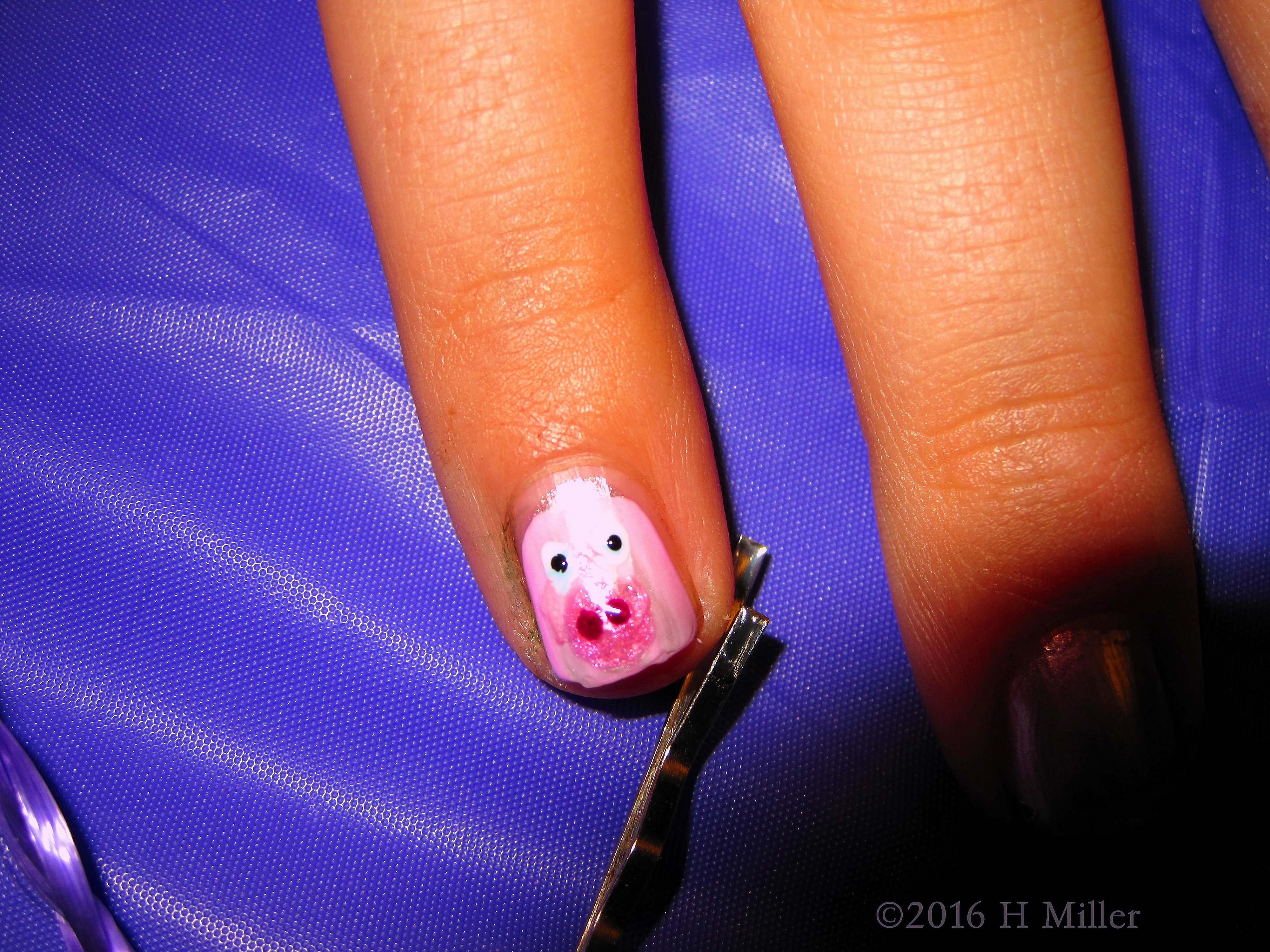 She Has A Pig On Her Nail! She Has A Pig On Her Nail!