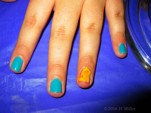 Blue And Yellow Mini Mani Blue And Yellow Mini Mani