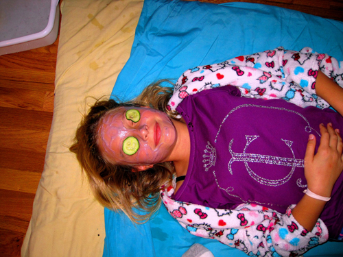 Relaxing In A Homemade Strawberry Kids Facial Relaxing In A Homemade Strawberry Kids Facial