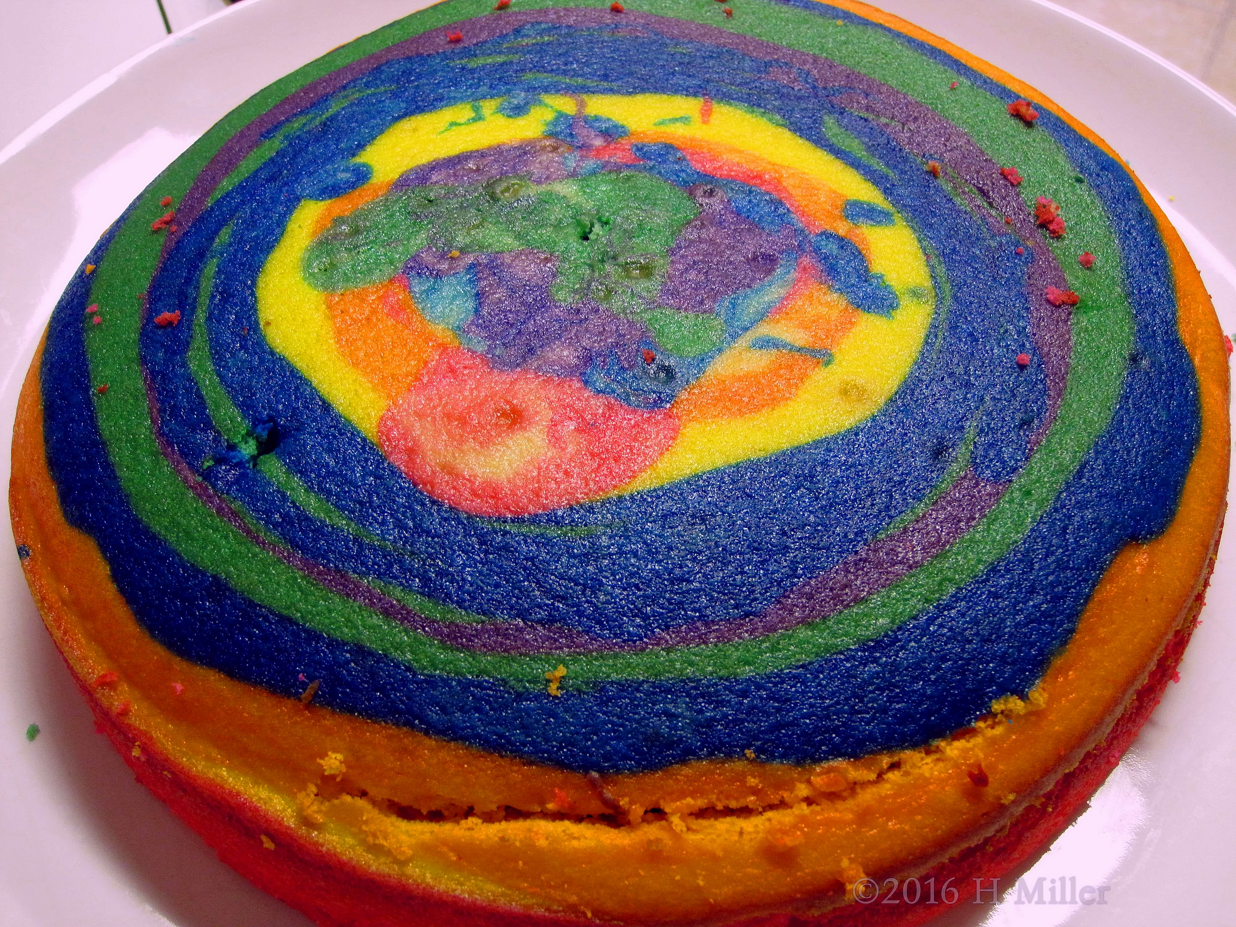 Awesome Rainbow Layer Birthday Cake 