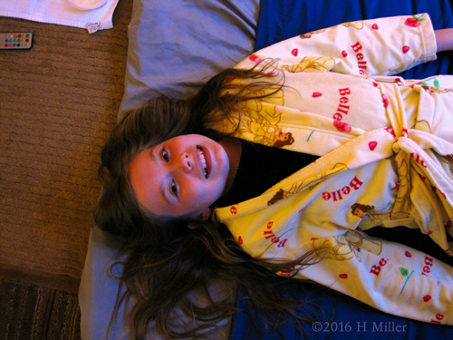 She Looks Happy Before Her Home Kids Spa Facial. She Looks Happy Before Her Home Kids Spa Facial.