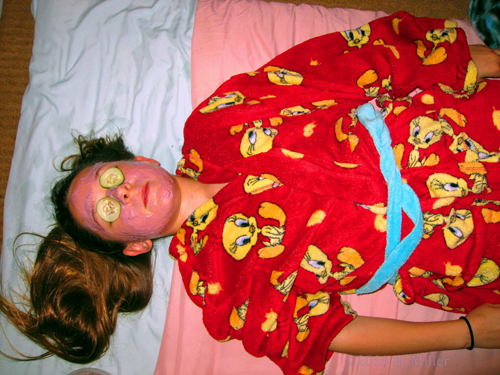 She's Relaxed In A Strawberry Facia She's Relaxed In A Strawberry Facia