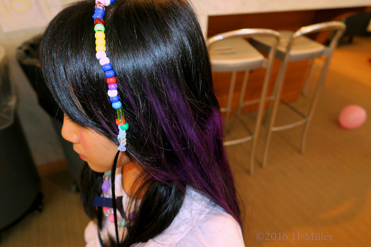 Beaded Extension Kids Spa Hairstyle 