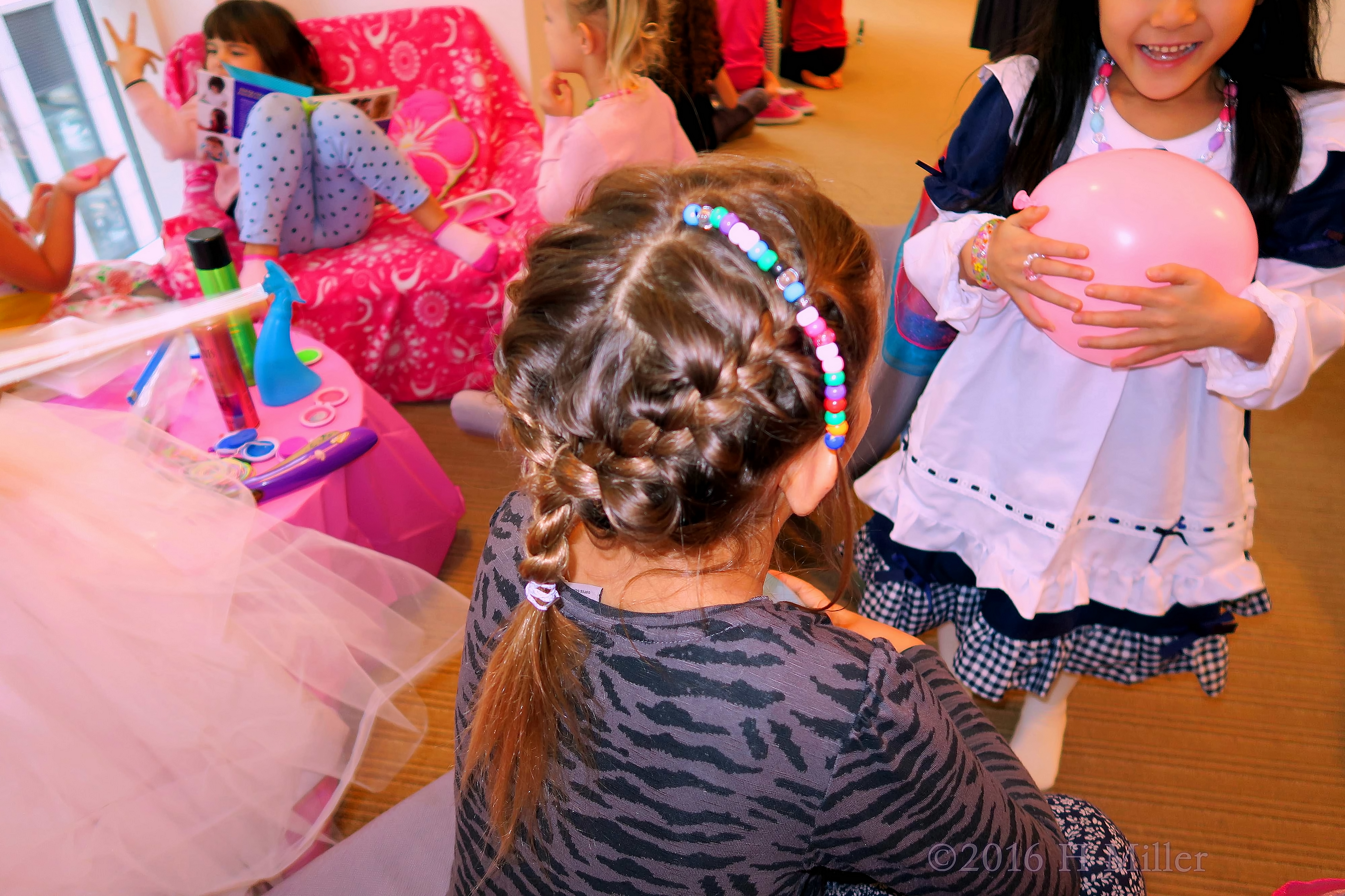 Beaded Extension And French Braid Pigtails At The Kids Spa! Beaded Extension And French Braid Pigtails At The Kids Spa!