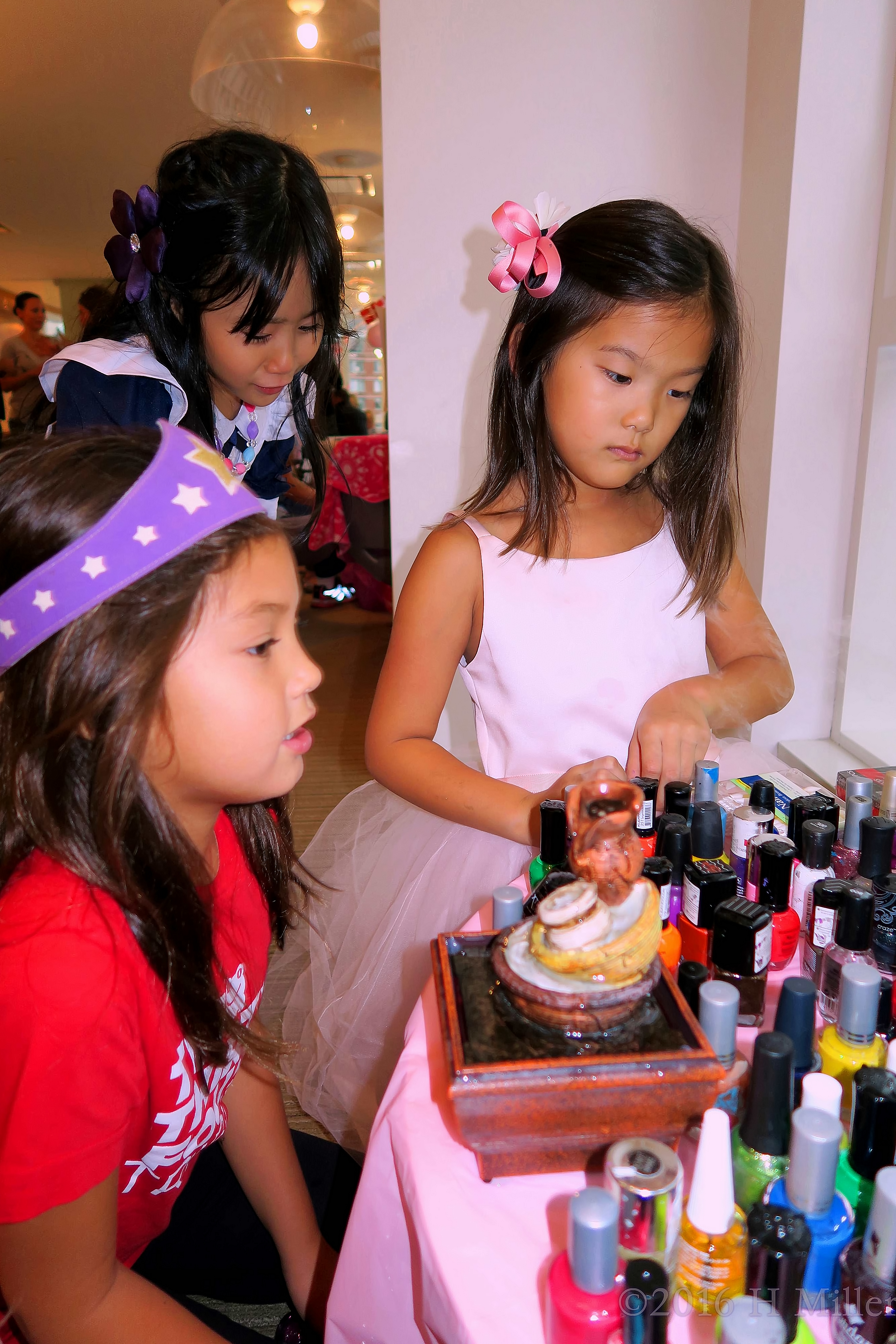 Choosing Nail Polish At The Home Kids Spa 