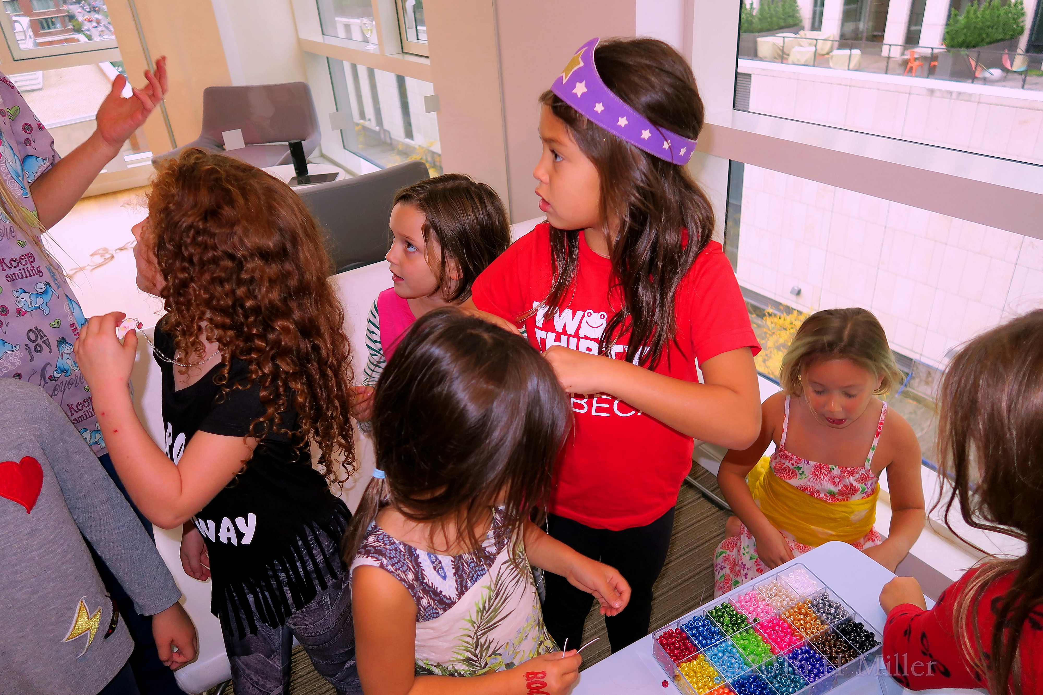 Picking Out Pony Beads For The Bracelet And Necklace Craft Provided By Mom! 