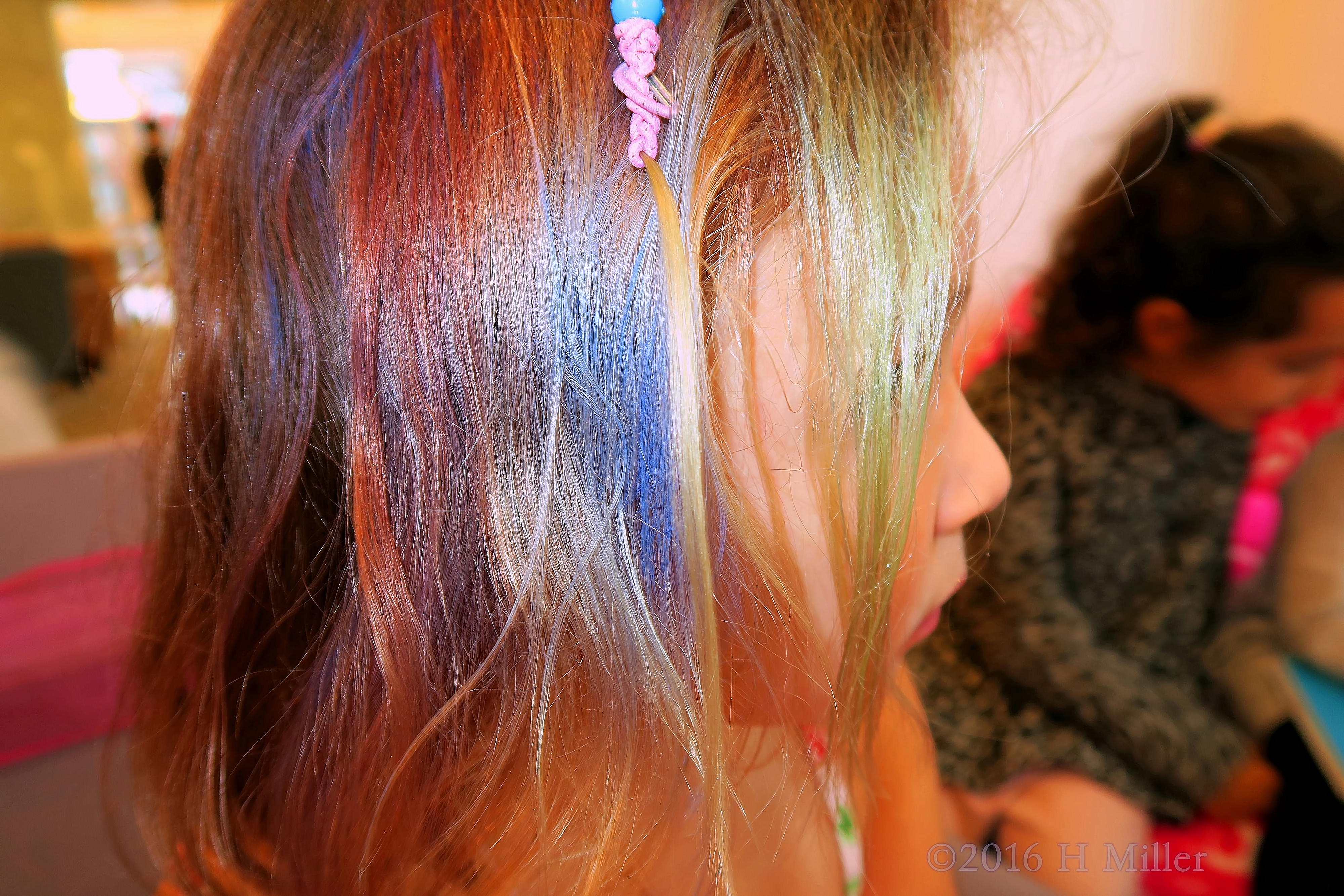 Pretty Pink And Blue Kids Spa Hairstyle Pretty Pink And Blue Kids Spa Hairstyle