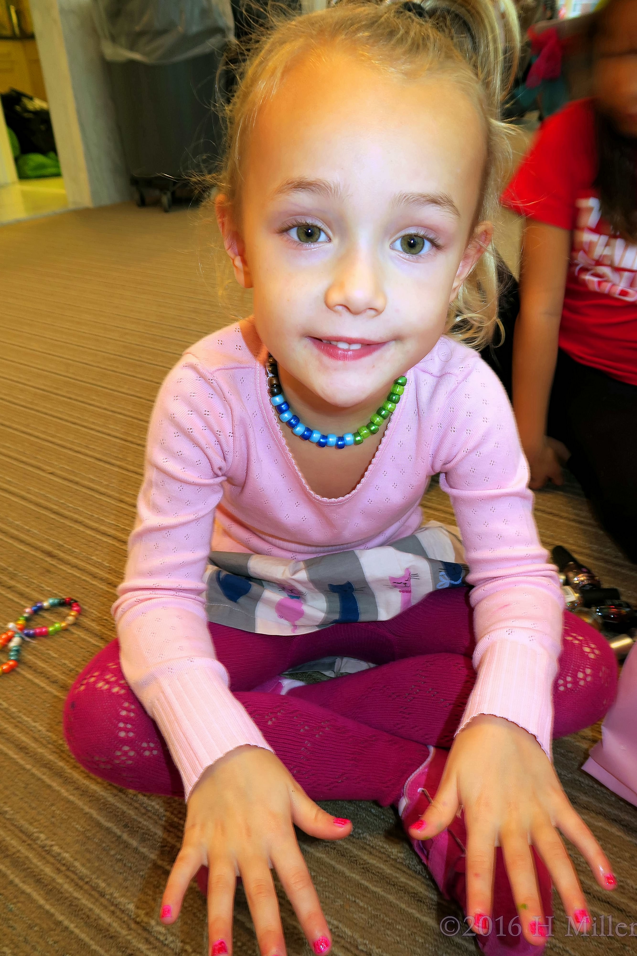 Showing Off Her Kids Spa Party Manicure Showing Off Her Kids Spa Party Manicure