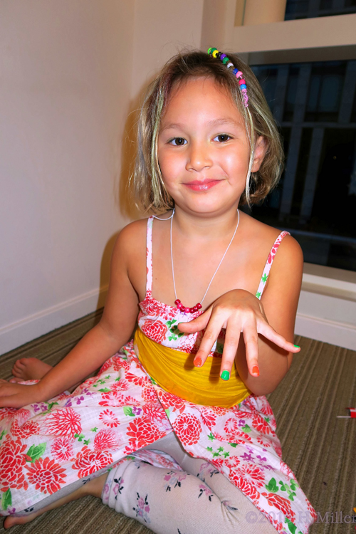 Orange And Green Kids Mini Mani Orange And Green Kids Mini Mani